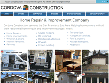 Tablet Screenshot of cordova-construction.com